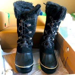 Land’s End Black Alpine Winter Boots